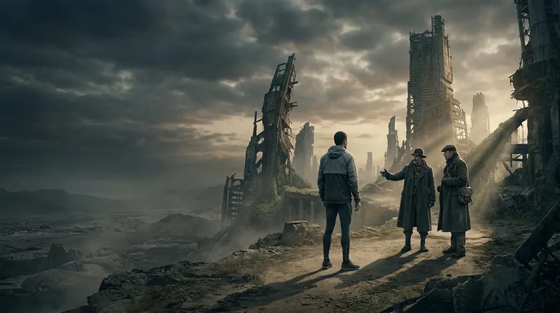 The Time Machine — key art: a present-day runner inside the world of the book