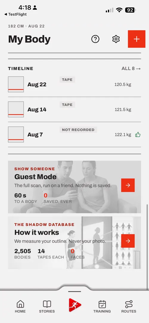A screen of the Choose The Run app